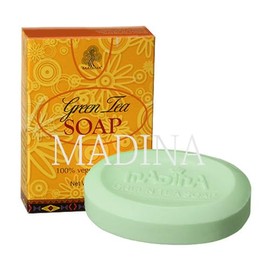 Madina Green Tea & Vitamin E Soap - Antioxidant-Rich & Skin Rejuvenating Bar - Hydrating Moisturising Formula & Protective Daily Cleanser - (6 Pack, 3.5 oz Each)