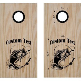 Bass Fishing Cornhole Decal Set Boards Bean Bag Toss Sticker