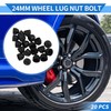 VekAuto 20pcs Wheel Lug Nut Bolt 24mm Rims Tire Nut