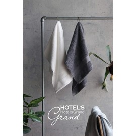 Hiorie Imabari Towel Certified Mini Bath Towel, Approx. 17.7 x 39.4 inches (45 x 100 cm), Set of 2, Charcoal, Made in Japan, Premium Super Long Cotton, Instant Absorption, Thick, 100% Cotton, Hotel