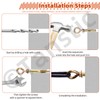 Tanstic 8pcs M12 Heavy Duty Concrete Eye Bolts, Galvanized, Gold,