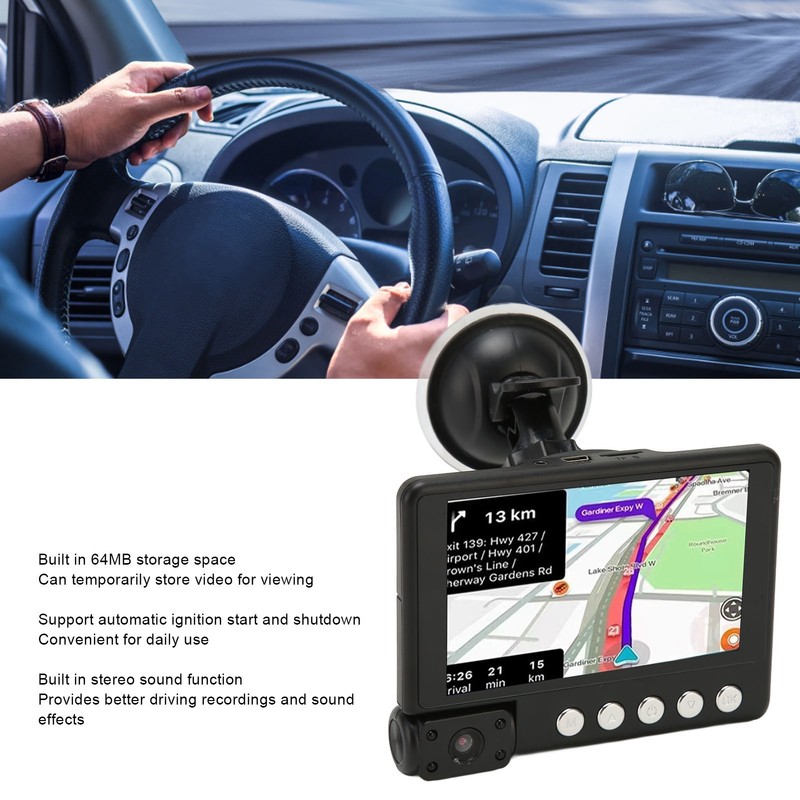 Dash Camera Front Inside Rear Remote WiFi Monitoring GPS Track