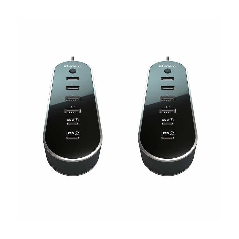 Atomi 40W Multi Port Device Car Charger 2Pk Charge 6