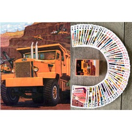 Heavy Trucks Playing Cards (Poker Deck 54 Cards All Different) Vintage Retro Automotive Posters Trucks Commercial Machinery