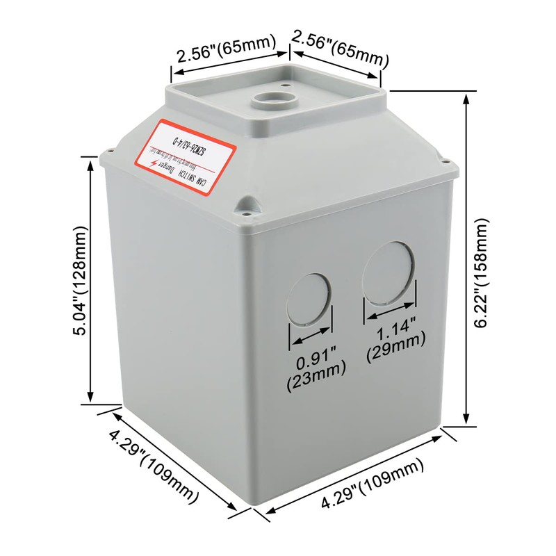 Baomain Master Switch Exterior Box LW28-63/4 Work for Universal Rotary