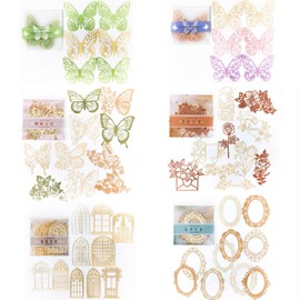 Scrapbooking Lace Paper 52 Pieces Decorative Lace Paper Hollow Lace Pattern for Scrapbooking, Diary, Planner, Album, Diary, Notebook, DIY Decoration