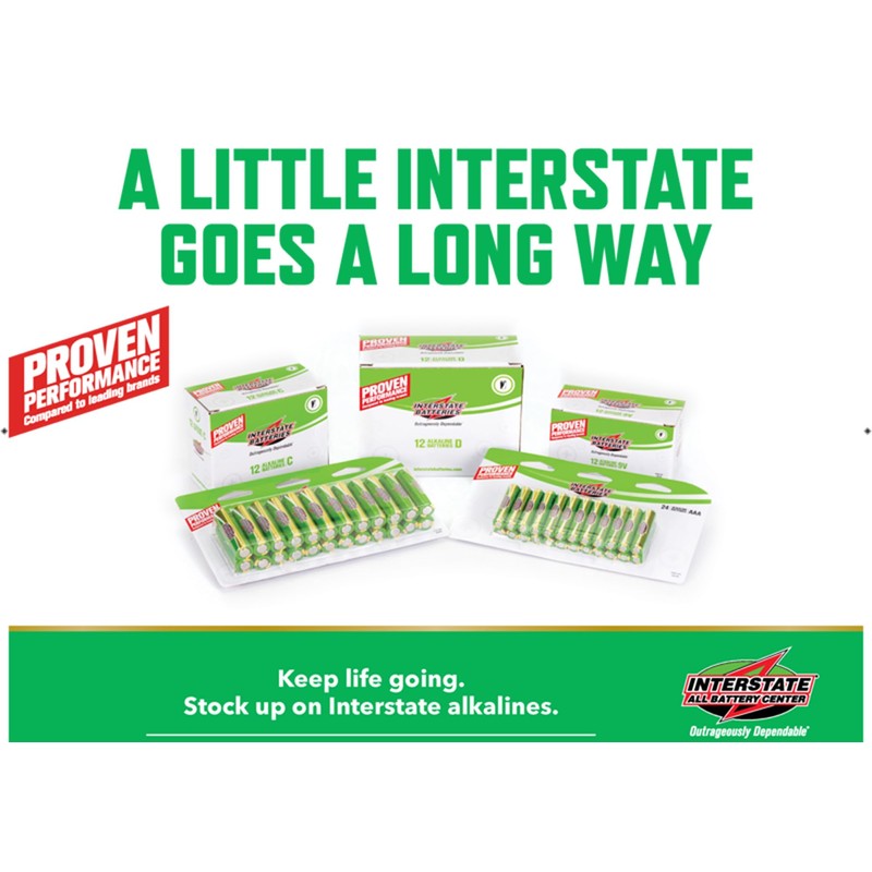 Interstate Batteries AAA Alkaline Battery (100 Pack) All-Purpose 1.5V High