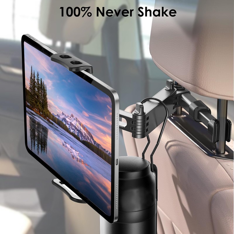 Linkstyle Tablet Holder Car Headrest, Universal 360° Rotation Phone Headrest