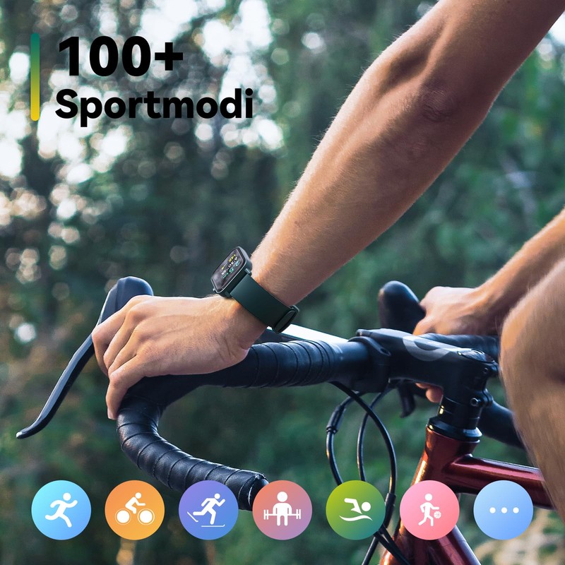 ENOMIR Smartwatch for Men and Women with Phone Function, Dark