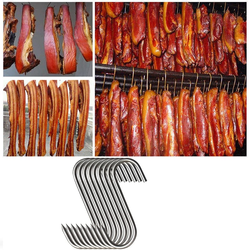Meat Hook, Premium Stainless Steel Butcher Hook, Smoking Hook, Meat