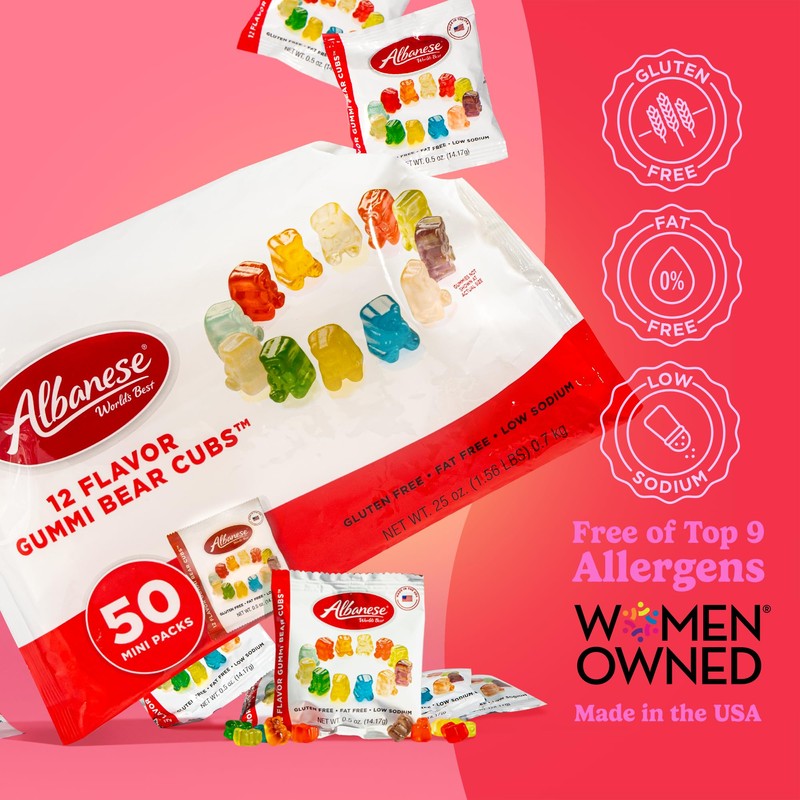 Albanese World's Best 12 Flavor Gummi Bear Cubs | 50