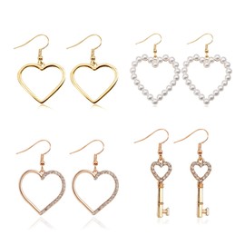 Valentines Day Earrings Gifts for Her Valentines Day Shirts Outfit Women Red Love Heart Earrings Hot Pink Valentines Earrings Valentines Day Jewelry Gifts