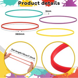 Patelai 480 Pieces Large Rubber Bands Elastic Bands Big Thick Rubber Bands for Office Home Trash Can File Folders Box Packing Supplies(Vintage Color)