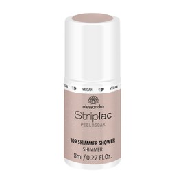 alessandro Striplac Peel or Soak Shimmer Shower LED Nail Polish, Vegan, in Shimmering Beige Pink, For Perfect Nails in 15 Minutes, 8 ml