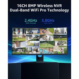 ANNKE 16-Channel Surveillance Camera System Weatherproof Bullet Cameras, Motion Alert, Email Push, 4K 16CH NVR Kit Expandable, 3MP Wireless Home Camera 2 Pcs, Night Vision, NO Hard Drive