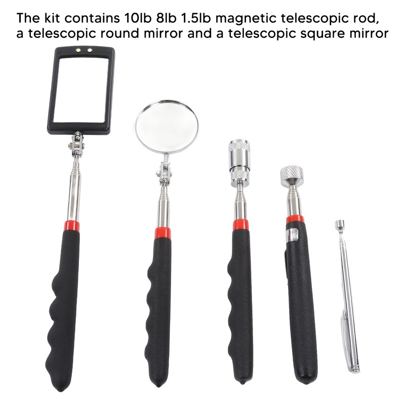 5 Pcs Magnetic Pickup Tool Set 10lb 8lb 1.5lb Pick