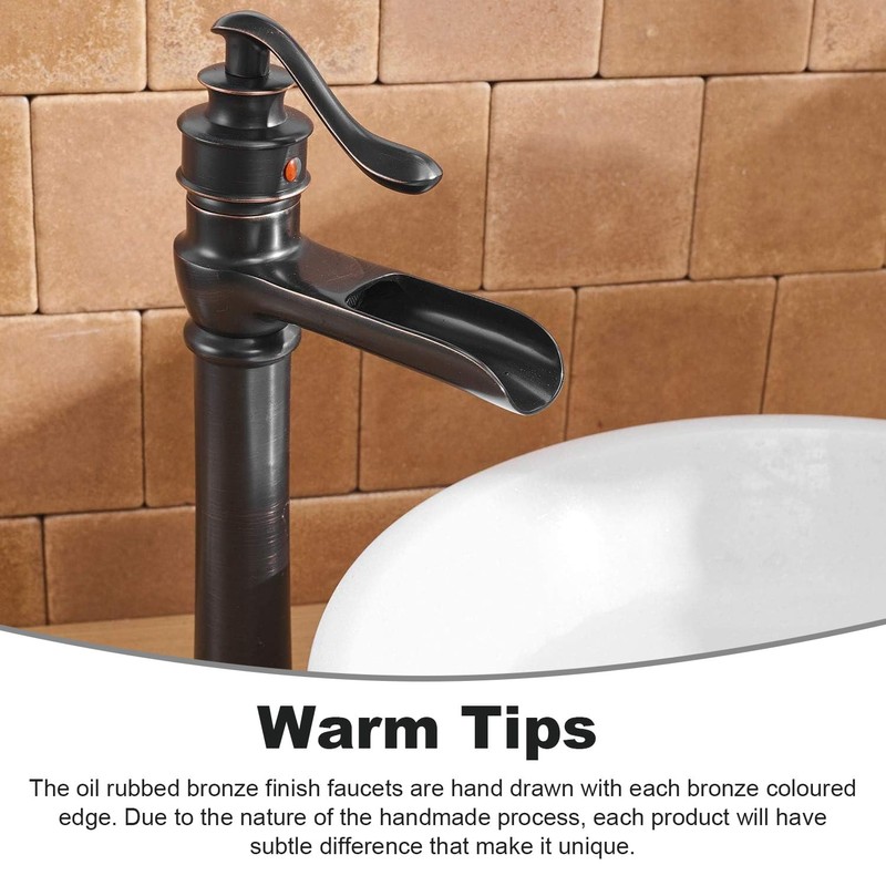 BWE Bathroom Sink Faucet Waterfall Vessel Sink Faucet Singe Hole