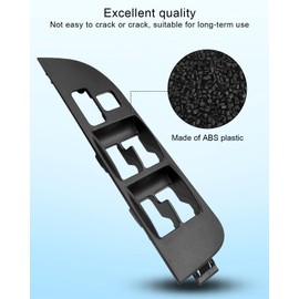 ULZOZN Driver Side Window Switch Bezel Trim Fit for Toyota Corolla CE LE S 1998 1999 2000 2001 2002 Replace 74232-02060-C0, Black