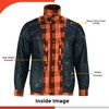 Daniel Smart Men's Motorcycle Shirt Plaid Biker Flannel Jacket Removable