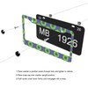 EFAWIPA Green Phish Circles Stainless Steel License Plate Holder Unique