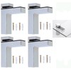 Litensh Pack of 4 Adjustable Shelf Brackets, Shelf Brackets, Bathroom