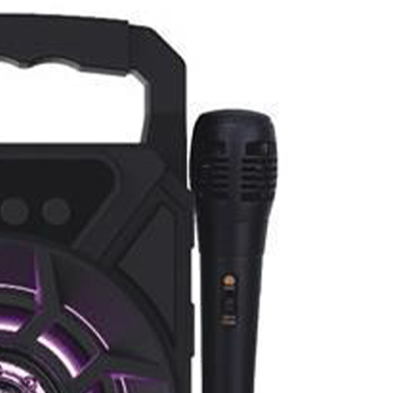 Portable Karaoke Machine Multifunction Cool Lighting Plug in Card Deep
