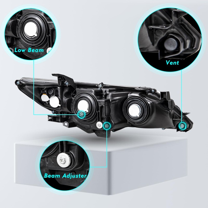 TUSDAR Compatible with 2012-2014 Toyota Camry Headlight L/Le/Xle/Hybrid/SE Assembly Driver