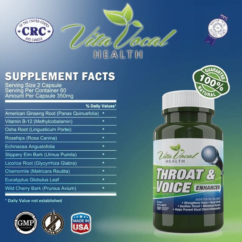 VitaVocal Throat & Voice Enhancer Eliminates or Reduces Hoarseness, Restores