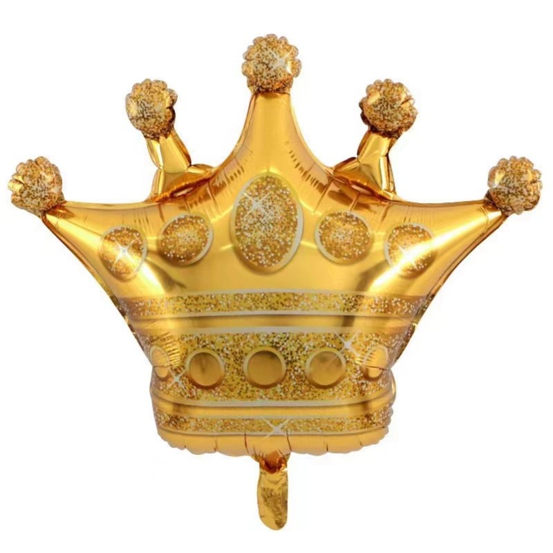 40 Inch Gold Number 3 Crown Balloons Set, 3rd Birthday