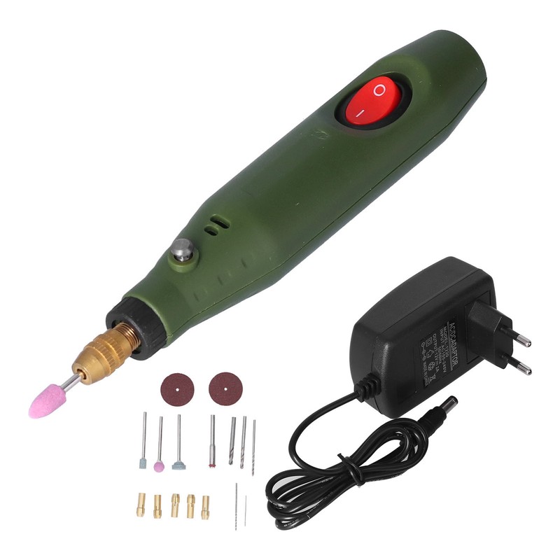 18Pcs Mini Electric Drill Grinder Engraving Pen Kit Rotary Tool