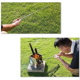 Blow Pipe, Fire, Pack of 2, Fire Tube, Foldable Telescopic Blow Pipe, Fire Tool, Camping Gadgets for Cooking, Picnic, BBQ, Hunting, Fishing, Hiking, Outdoors