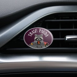 Raccoon Trash Panda in Garbage Car Air Freshener Vent Clip