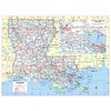 Cool Owl Maps Lousiana State Wall Map Poster Large Print
