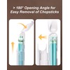 Chopsticks Storage Case 2 Pack, Plastic Utensil Holder with Side