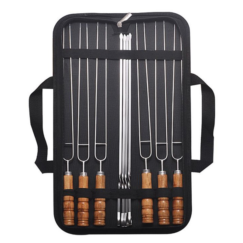 Barbecue Skewers 201 Stainless Steel U Shaped Reusable BBQ Fork