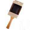Wood Brush Root Volume Comb Wooden Paddle Brush - Paddle Hair Comb Brown / 우드브 러쉬 뿌리 볼륨빗 원목 패들 브러시 - 패들머리빗 브라운