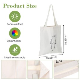 Ymapinc Jutetasche Lustiger Frosch,39 x 34cm Verschleißfest Stofftasche Wiederverwendbare Baumwolltasche Umweltfreundlich Jutebeutel Große Kapazität Einkaufsbeutel für Täglichen Pendeln Einkauf