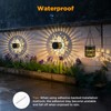 Forlivese 2 Pack Solar Fence Lights Outdoor, Metal Solar Powered