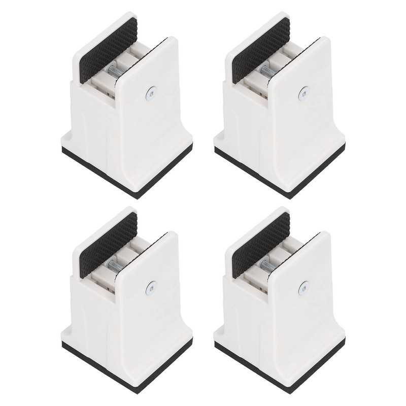4pcs Adjustable Furniture Risers with Screw Clamp Rubber Bed Couch
