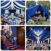 PartyVillage 10ftx40ft Royal Blue Ceiling Curtain for Wedding Parties –