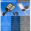 Gefolly 800W Solar Street Light Outdoor, 80000LM Commercial Parking Lot