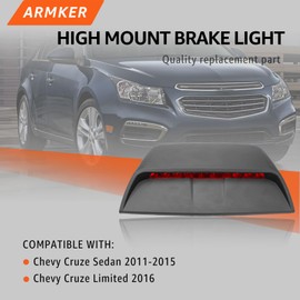 Armker 3rd Third Brake Light Compatible with Chevy Cruze 2011-2015 Limited 2016 Rear Center LED High Mount Stop Lamp Replacement 96836551 95229983 95461729
