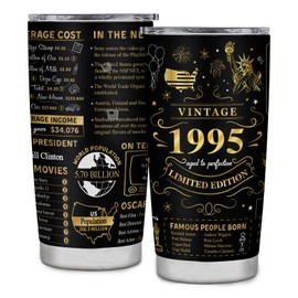 pinvgsbu 30th Birthday Gifts for Her/Women Him/Men, 1995 Birthday Tumbler 20oz, Best Gifts for 40 Year Old, Funny 30th Birthday Gifts for Women Men, 1995 Birthday Stainless Steel Tumbler 20oz