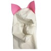 Fashionable White Latex Cat Ears Hooded Mask, Natural Rubber Latex