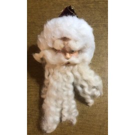 Unbranded Santa Head Dark Red Hat Holiday Festive Christmas Ornament Table Home Decor