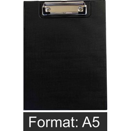 D. Rect 009565 Clipboard Folder A5 Plastic Black