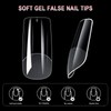 Nail Tips, 600Pcs Short Almond Acrylic Fake Nails, Pre-shaped Half