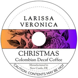 Christmas Colombian Decaf Coffee (Single Serve K-Cup Pods) (Gourmet, Naturally Flavored, Whole Coffee Beans) (12 pods, ZIN: 575436) - 2 Pack