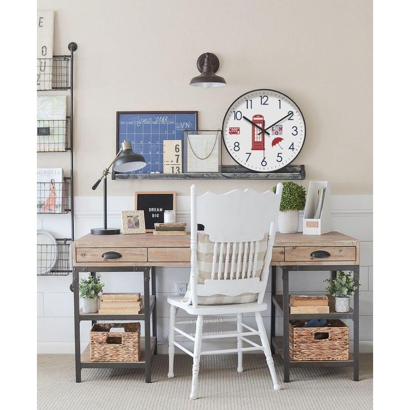 Lottogo Wall Clock 10 Inch Wall Clock for Living Room