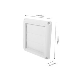 KOMBIUDA Outdoor Louvered Dryer Vent Cover Airflow Vent for Window Installation Design Blocks Debris Keeps Your Dryer Clean for Home Commercial Use